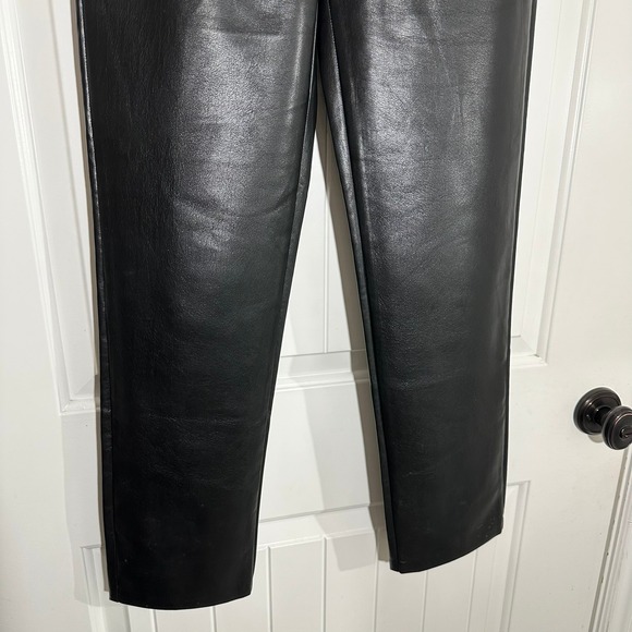 Aritzia Wilfred | Vegan Faux Leather Pants Straight‎ Leg | Women's 2 - Picture 3 of 13